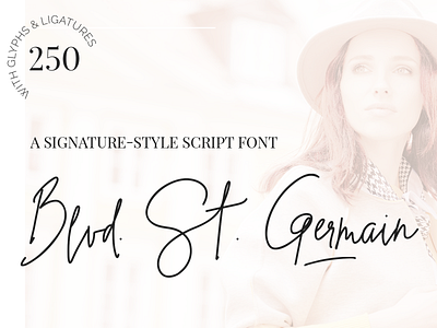 Blvd. St. Germain - A Signature-Style Script Font font font design lettering script font type typography