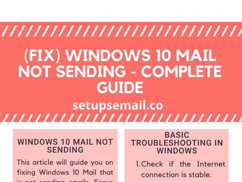 (Fix) Windows 10 Mail Not Sending Complete Guide by andrewaustin on