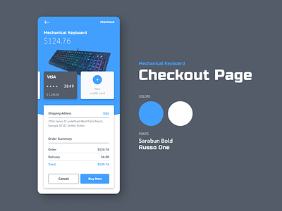 Check Out Screen – Daily UI 002