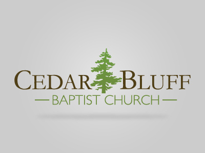 Cedar Bluff Church Logo branding cedar church green logo tree