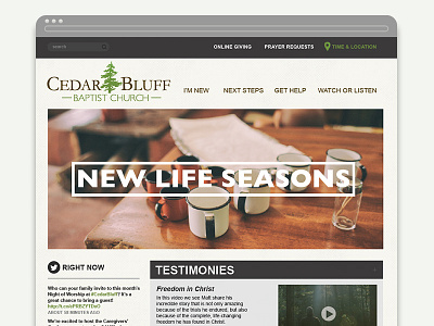 Cedar Bluff Church Website branding css html logo web design