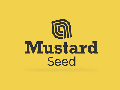 Mustard Seed branding logo mustard seed yellow