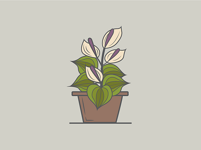 Potted Flower flower green illustration illustrator plant