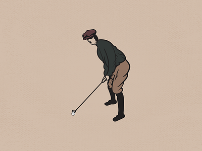 Golfing golf illustration sports vintage