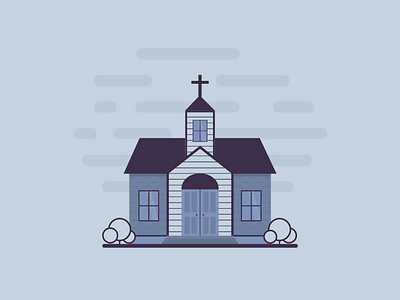 Country Church chapel church country illustration