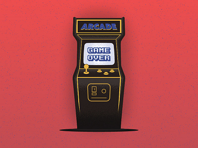 Game Over arcade classic game over illustration retro video game