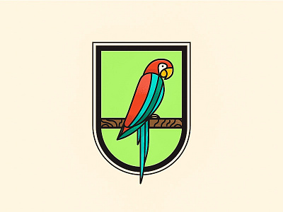 Parrot Badge badge illustration parrot vector