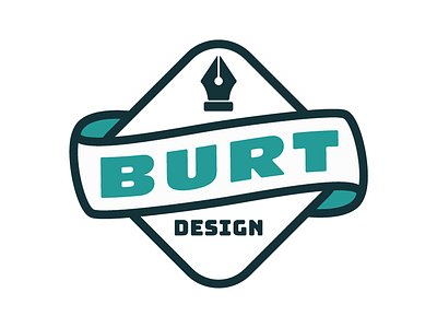 Burt Design Logo branding freelance logo pen icon