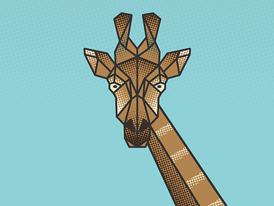 He's Looking at You geometric giraffe illustration