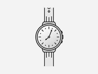 Watching the Time gradient grey illustration illustrator time watch wrist