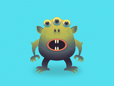 Friendly Monster frendly gradients illustration illustrator monster
