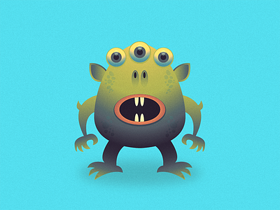 Friendly Monster frendly gradients illustration illustrator monster