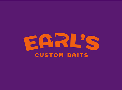 Earl's Custom Baits branding design fishing icon illustration logo typography vector