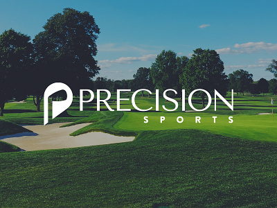 Precision Sports branding club design golf icon illustration logo tee vector