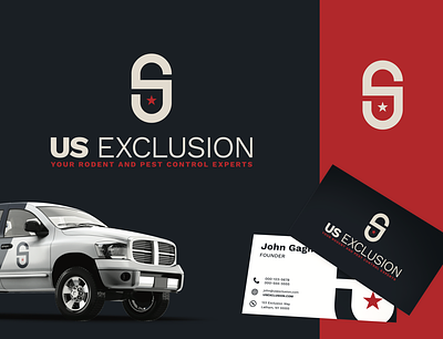 US Exclusion (unused concept) branding design icon illustration logo typography vector