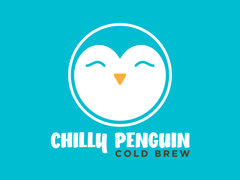 Chilly Penguin Cold Brew Coffee branding brew chilly coffee. logo cold penguin wip
