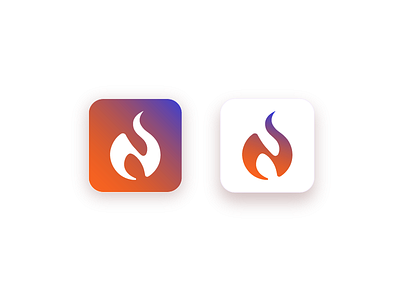 Newfire branding fire flame gradient icon logo n softwae wip