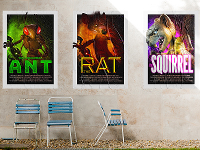Catseye Pest Posters ant catseye mock movie pest posters rat squirrel