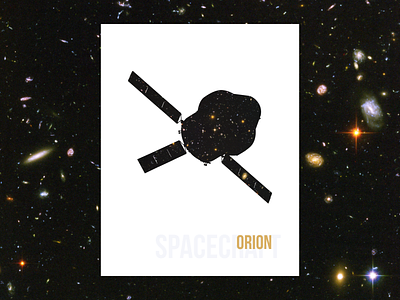 Air/Spacecraft Series: ORION aircraft art galaxy hubble illustration moon nasa orion poster space spaecraft telescope type typogaphy