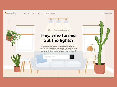 404 - Hey, who turned out the lights? 404 404 error 404 page animation couch detroit energy fade lights living room page not found powerley smart home transition website design
