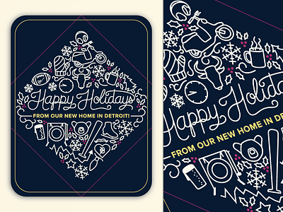 Holiday Card 2015 card christmas holiday holiday card icons typography winter