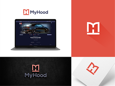 myhood Automotive branding graphic design logo