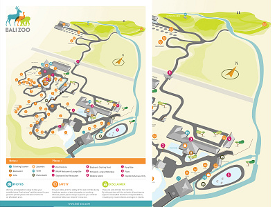 Bali Zoo Map 2016 art bali design graphic design illustration vector