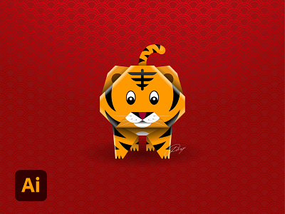 The Origami of Tiger "Chinese New Year 2022" | Character Design