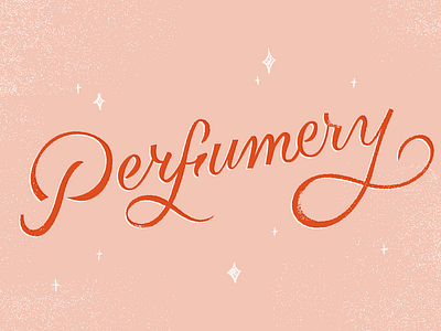 Perfumery hand illustration lettering perfume pink red type typography