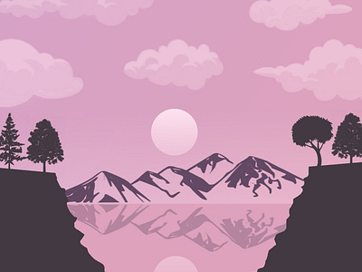 Sun set illustration design illustration