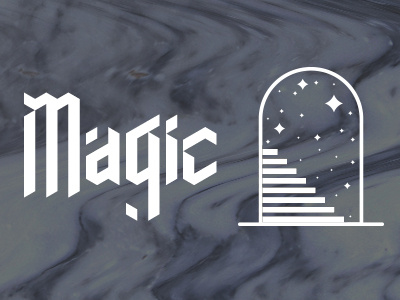 Magic Stairs bad ass black blackletter font magic mancer mono line tattoo typeface