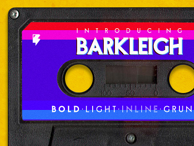 Barkleigh Cassette 80s bright cassette color colorful font old school retro tape type typeface