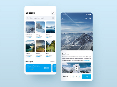 Travel Packages App app design learn ui travel travel app ui user experience user interface ux