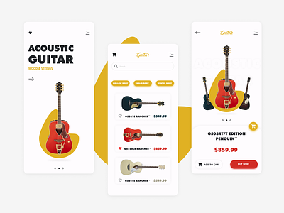 Acoustic Guitar figmadesign mobile app mobile ui ui uidesign