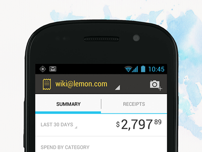Lemon Receipts for Android android app ice cream sandwich ics lemon