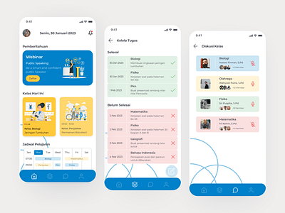 Akademika - Platform Kelola Tugas Sekolah apps design ui ui design ux design