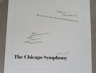 Typography The Chicago Symphony graphic design