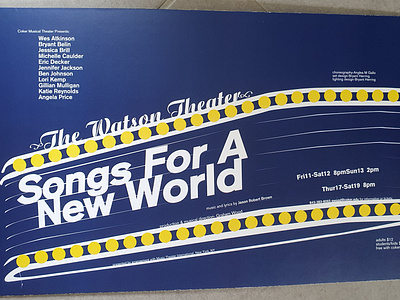 Songs for a new World poster