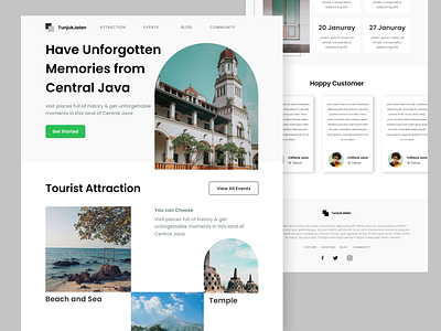 Central Java Travel Landing Page landingpage ui ux web