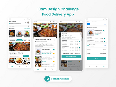 Food Delivery App for 10am Design Challenge figma ui user interface