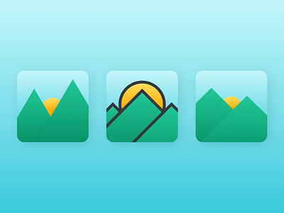 Mount Icon for Photo Gallery app icon design icon minimalism ui user interface