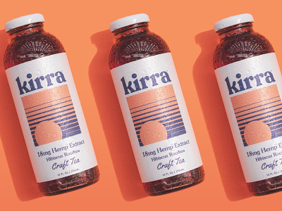 Kirra Craft Tea CBD beverage branding cbd cbd logo coffee design hemp modern retro tea vintage