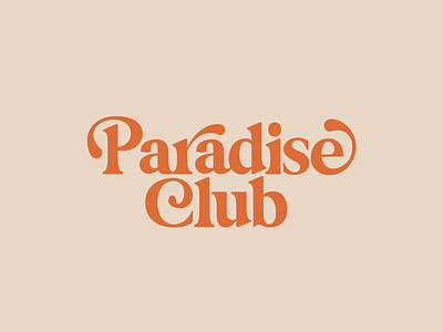Paradise Club 70s logo retro script typography