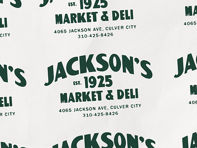 Jacksons Market & Deli branding custom deli hand type local logo market packaging restaurant sandwich store vintage