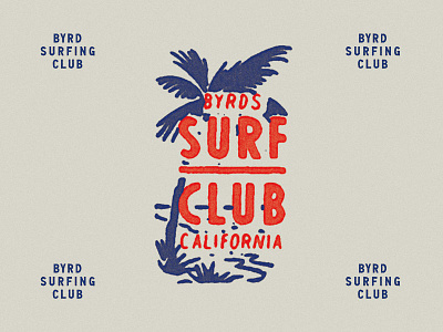 Byrd Surfing Club california graphic surf type vintage