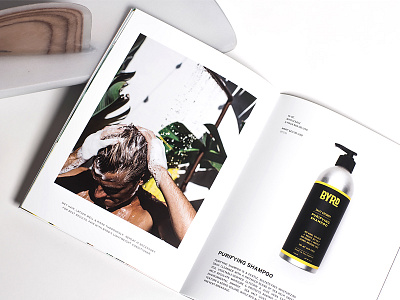 BYRD lookbook design editorial grooming layout look book minimal print product