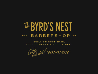 Byrdsnest 50s barbershop design logo vintage