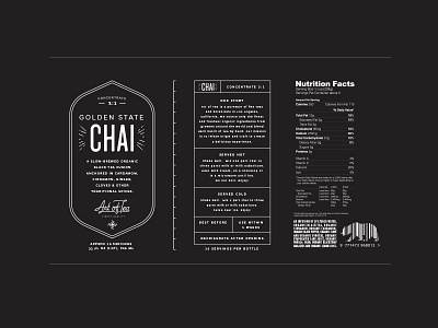 Golden State Chai chai label logo packaging tea