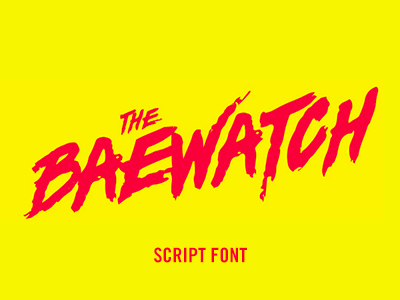 Baywatch Font baywatch baywatch font custom download font handdrawn movie poster script script font type