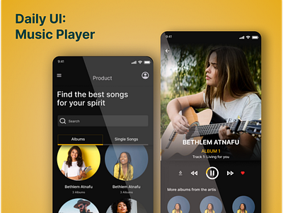 Music Player app design ui